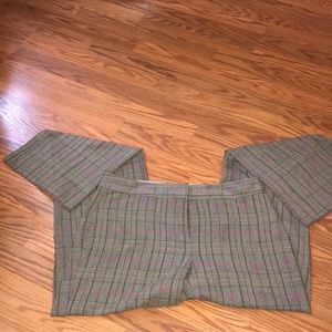 Express size 9/10 brown & pink striped dress pants